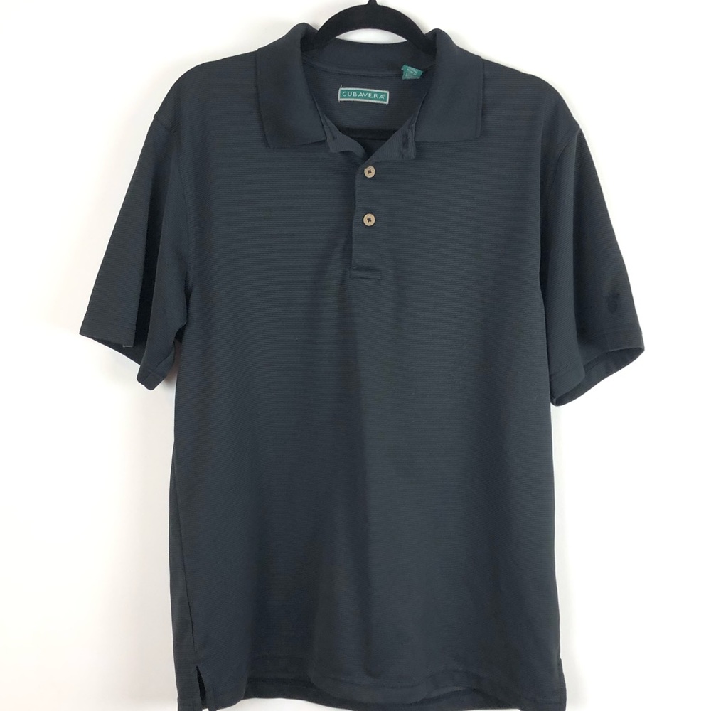 CLUB AVERA Men’s Golf Polo Shirt Large Gray ribbed